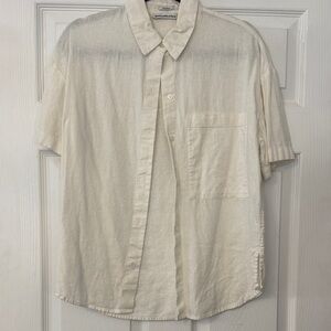 Abercrombie & Fitch Cream Casual Button Down Shirt